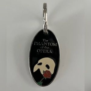 Vintage 1989 Phantom Of The Opera Keychain Mask Rose Design